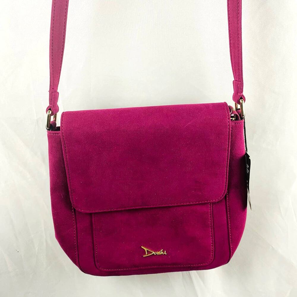 Doshi Purple‎ Vegan Suede Crossover Bag NWT